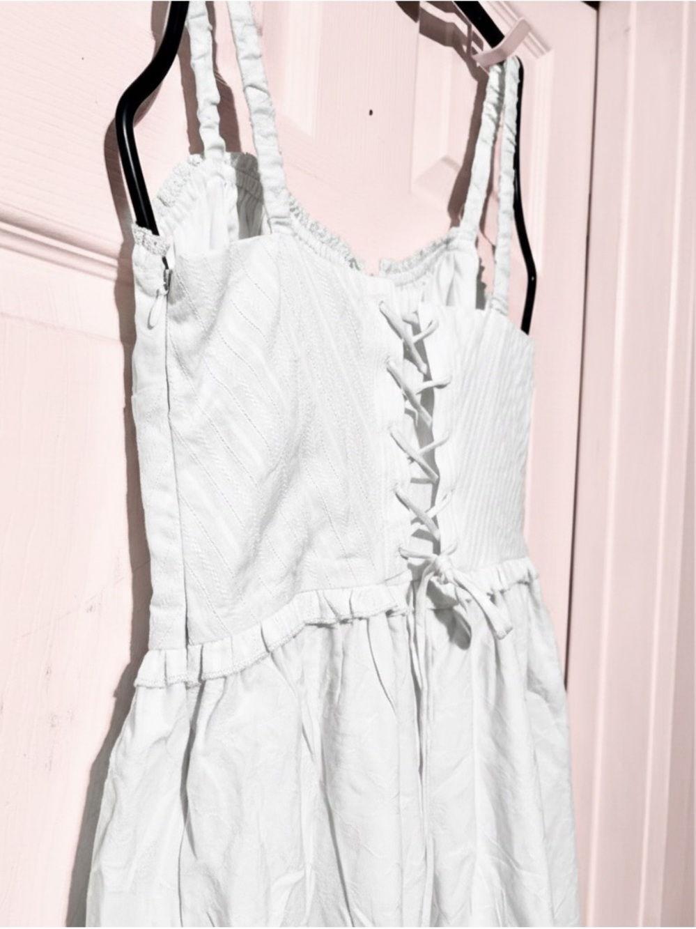 Commense Ruffle Hem Cami Plain Midi Dress - Picture 13 of 16